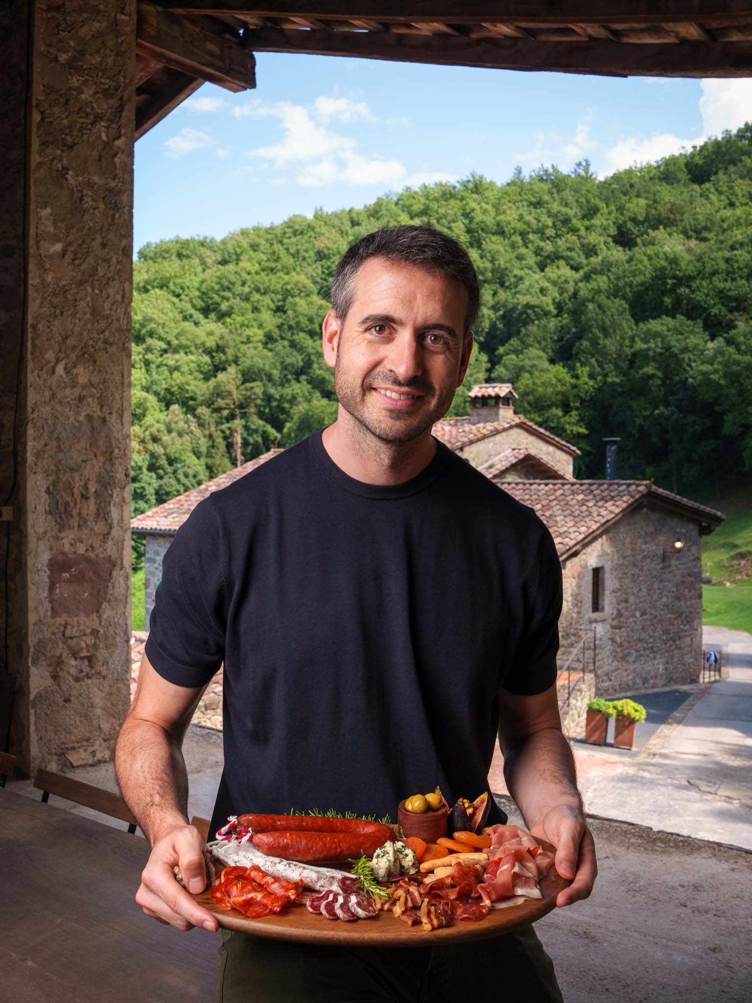 Noel CEO Albert Boix Bosch with charcuterie
